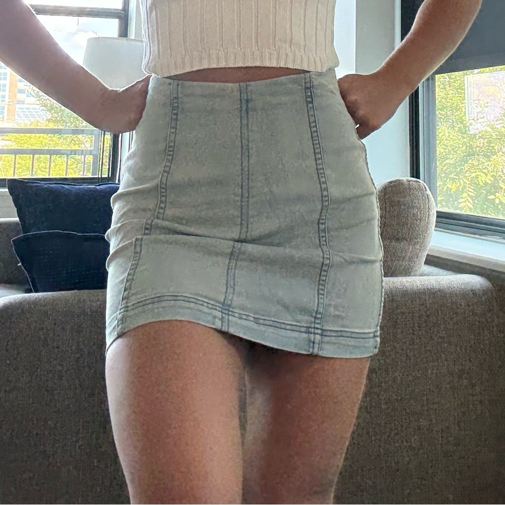 Free people denim skirt (4)
